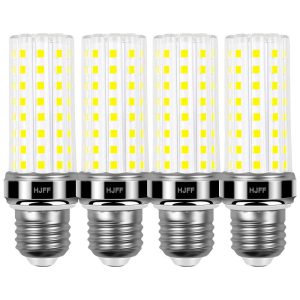 Lâmpadas LED 20W (4 un) 2500 lúmens 6000K luz branca fria soquete E26/E27 equivalente 200W para ventilador casa garagem galpão﻿HJFF