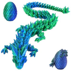 Dragão Articulado 3D Dentro do Ovo Surpresa Presente Animal 3D para Meninos e Crianças - Decoração de Casa -Hannahcos