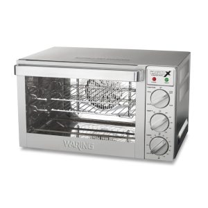 Forno Elétrico de Convecção 25L com Porta de Vidro Temperado Painel Duplo e Plugue de 5 a 15 Fases 110V 1700W Waring WCO250X Prata