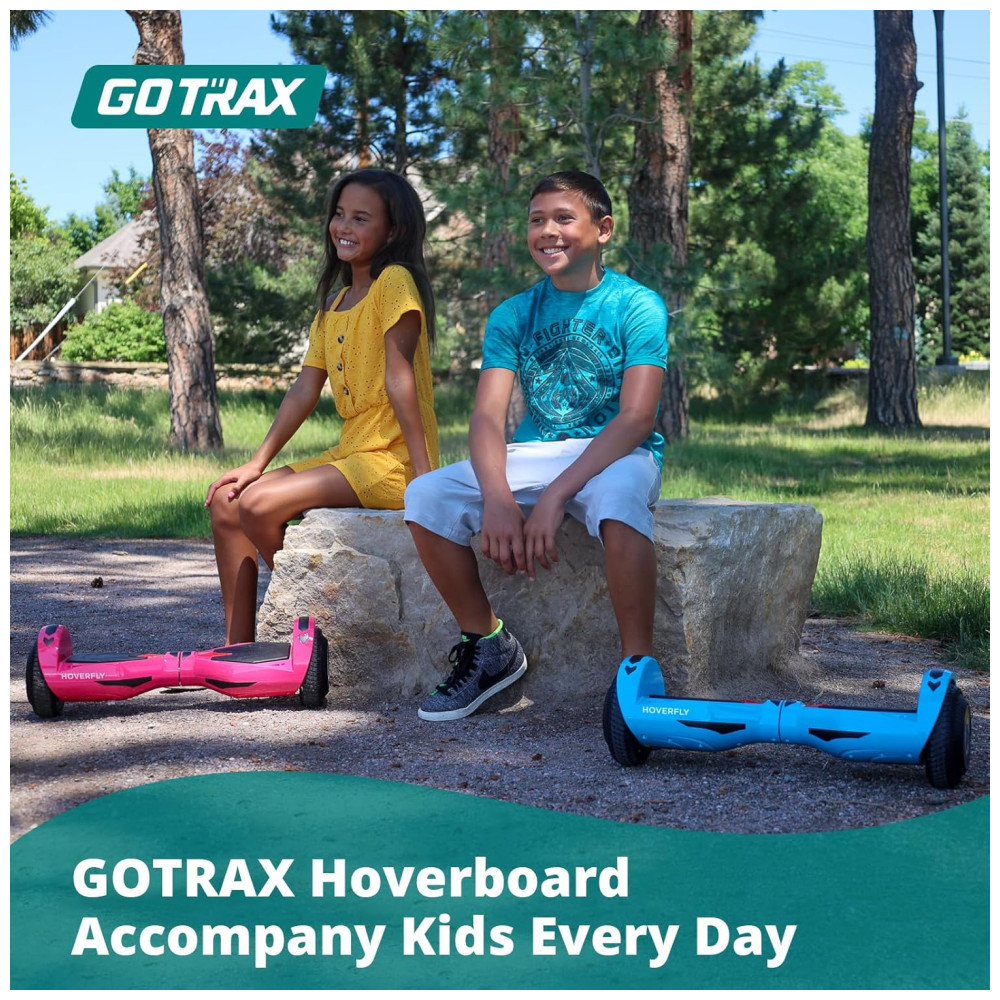 Hoverboard com Luz LED Velocidade de 9km/h e Alcance até 8 km para Crianças e Adolescentes até 80 kg 110V 200W Gotrax NOVA Preto - Imagem 4