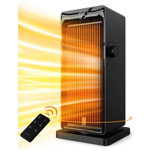 Aquecedor Elétrico com Controle Remoto Temporizador e Tela LCD 1500W 110V SANVINDER Preto