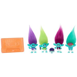 Conjunto Trolls On Tour com 5 Bonecas e Suporte Fita Cassete Mattel
