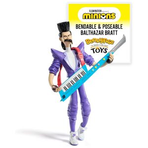 Balthazar Bratt do Minions com 18 cm de Altura Diferentes Posições e Uma Base de Exibição Destacável para Crianças Acima de 7 Anos BendyFigs NN1116