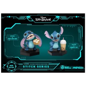 Mini Bonecos Stitch 16 cm de Altura para Decoração Beast Kingdom Azul