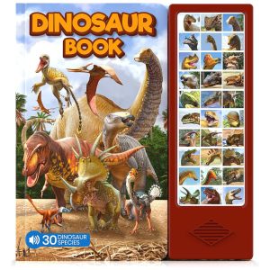 Livro de Dinossauros com Sons para Crianças de 3 a 10 Anos Hemalleon - Aprenda e Divirta-se com 30 Espécies Diferentes!