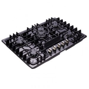 Cooktop a gás 5 bocas Deli-Kit inox escovado embutir dupla alimentação queimadores selados 110V