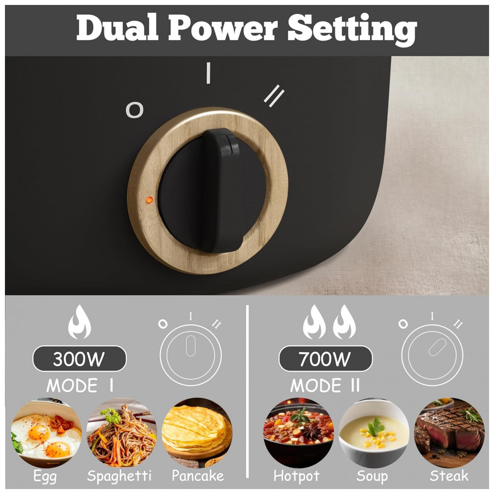 HYTRIC Hot Pot Elétrico Portátil 25L com Revestimento Antiadere Multifuncional para Cozinhas Modernas - Imagem 4