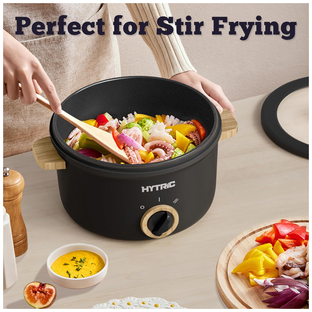 HYTRIC Hot Pot Elétrico Portátil 25L com Revestimento Antiadere Multifuncional para Cozinhas Modernas - Imagem 5