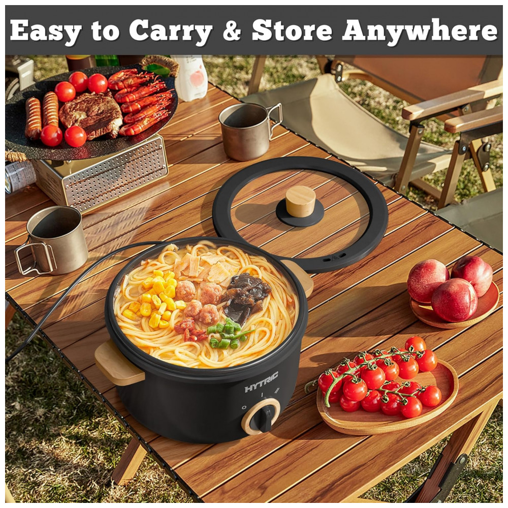 HYTRIC Hot Pot Elétrico Portátil 25L com Revestimento Antiadere Multifuncional para Cozinhas Modernas - Imagem 6