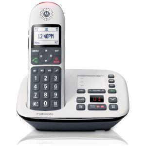 Telefone sem Fio com secretária eletrônica e bloqueio de chamadas 1 unidade branco MOTOROLA CD5011 Branco