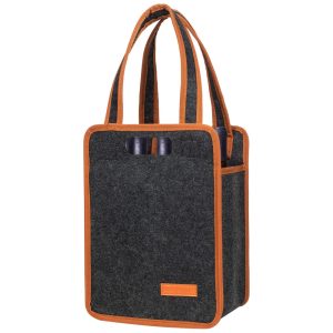 Bolsa Térmica para 6 Garrafas de Vinho: Ideal para Viagens Camping e Piqueniques - Elegante Durável e Isolada - Presente ExclusivoFoyego