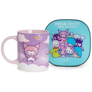 Aquecedor de Caneca Tema Kuromi com Desligamento Automático Inclui Caneca 16W Uncanny Brands Roxo