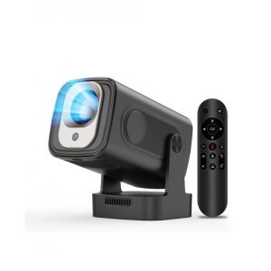 Mini Projetor Alwtniet Preto Wifi Bluetooth 4K Android 14 260 ANSI HY310