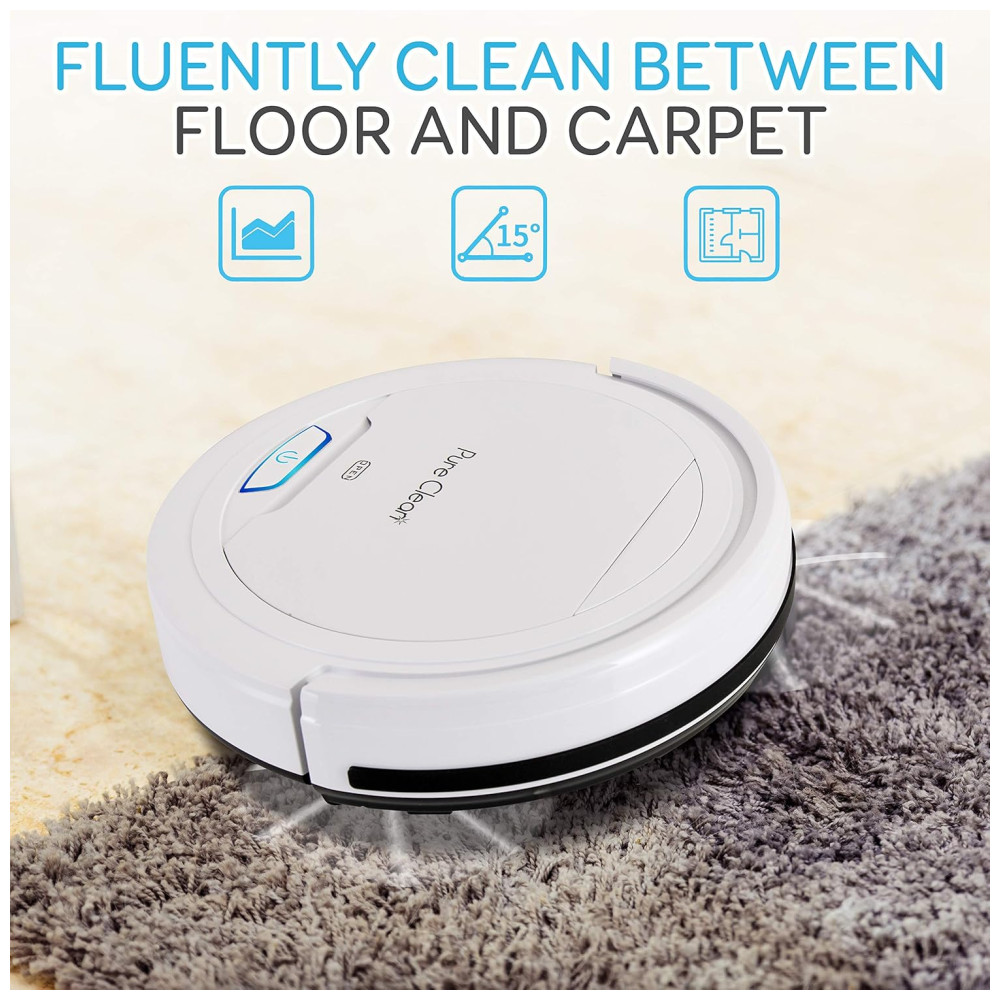 Aspirador de Pó Robô 1200Pa Capacidade 200 mL Recarregável PURE CLEAN PUCRC25 Branco - Imagem 6