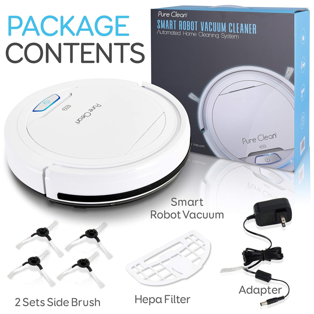 Aspirador de Pó Robô 1200Pa Capacidade 200 mL Recarregável PURE CLEAN PUCRC25 Branco - Imagem 10