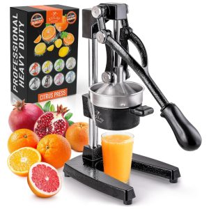 Espremedor Profissional Aço Inoxidável ZULAY KITCHEN Heavy Duty Manual Citrus Press Creme