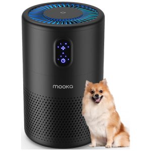 Purificador de Ar MOOKA para Ambientes Amplos de até 100 m² Filtro de Ar True HEPA H13 Elimina Odores Fumaça Poeira Pólen e Pelos de Animais