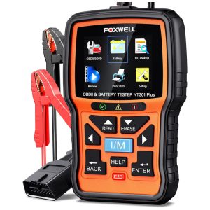Scanner Automotivo FOXWELL NT301 Plus 2 em 1 com Teste de Bateria 12V Tela 28" Diagnóstico OBD2 Profissional para Veículos 1996+