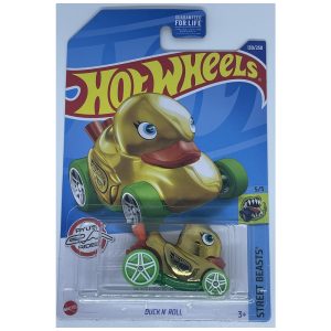 Carrinho Hot Wheels Treasure Hunt Duck N Roll Street Beasts 55 Gold 139/250