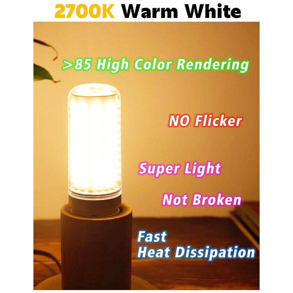 Lâmpadas de Milho LED E26 15W Equivalentes a 150W, Branco Quente 2700K, 2000LM para Lustres e Ventiladores de Teto - Xyanmc - Imagem 2