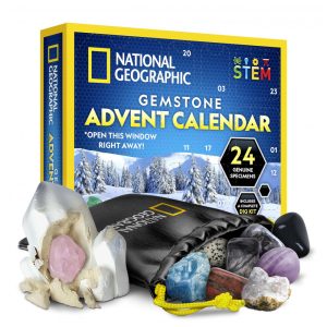 Calendário do Advento 2023 para Crianças com 24 Pedras Preciosas para Abrir a Cada Dia NATIONAL GEOGRAPHIC