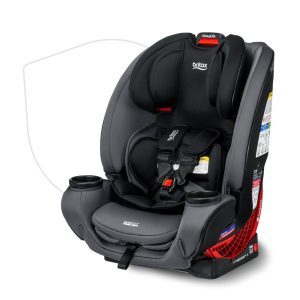 Cadeirinha de Bebê Britax One4Life 10 anos de uso de 23 a 54 kg. Converte de cadeira infantil reversível para booster tecido lavável Onyx Stone.