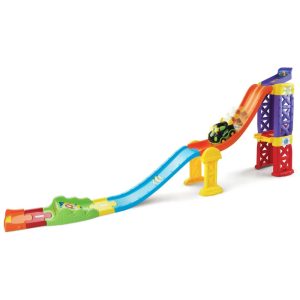 Pista de Corrida 3 em 1 com Lançador e Carro Interativo que Ensina a Letra R em Ingles VTech