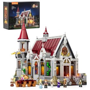 Conjunto de blocos de montar Lumibricks Medieval Castle Banquet Hall salão de banquetes medieval com iluminação LED 3232 peças