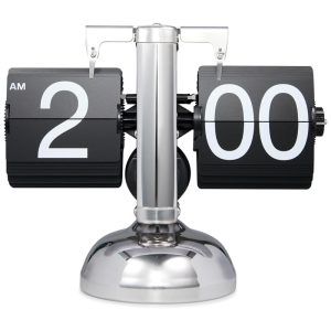 Relógio de Mesa Vintage Digital Flip Automático a Bateria Wkevnu Barco Preto