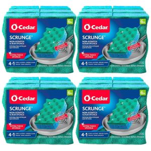 Kit Esponja de Limpeza Esfoliante Multiuso Resistente ao Odor 24 Un O Cedar