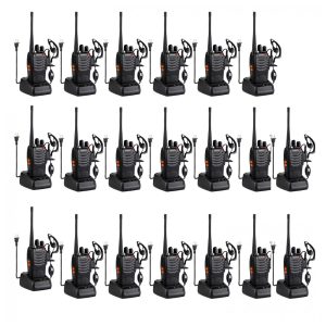 Rádio Comunicador Walkie Talkie BAOFENG BF-888S Rádio Bidirecional Recarregável Portátil (Pacote com 20 Unidades) para Longo Alcance