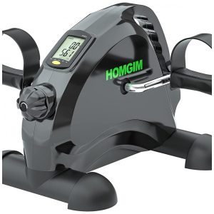 Mini Bicicleta Ergométrica Elétrica Ideal Para Idosos e Treino de Braço/Perna com Tela LCD Preta e Verde.