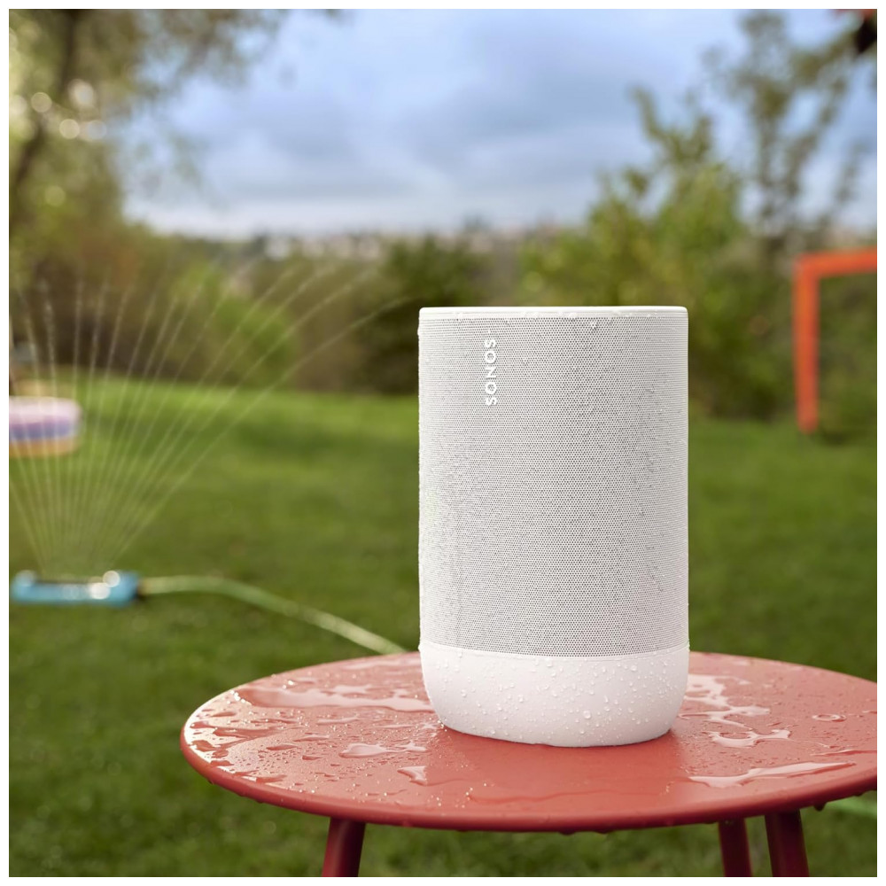 Sonos Move Caixa de Som Portátil Wireless com Bluetooth, Som Estéreo, IP56, Alexa, Google Assistant, Bateria Longa Duração – Branco Fosco - Imagem 7