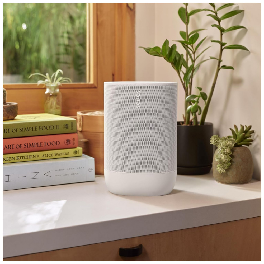 Sonos Move Caixa de Som Portátil Wireless com Bluetooth, Som Estéreo, IP56, Alexa, Google Assistant, Bateria Longa Duração – Branco Fosco - Imagem 8