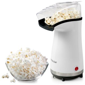 Pipoqueira Elétrica Faz até 16 Xicaras com Tampa de Medição para Grãos Incluída Nostalgia 110V Branca