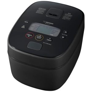 Panela de Arroz Zojirushi NW-QAC10 55 Xícaras de Capacidade Fogão de Indução e Aquecedor com Panela Personalizada Revestimento Antiaderente Duplo.