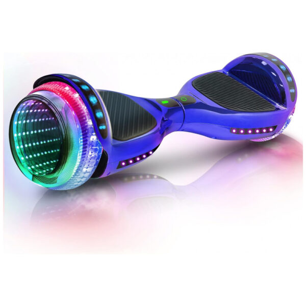 Hoverboard SIMATE Azul 6,5" com Bluetooth, Luzes LED e Certificação UL2272 – Até 13,7 km/h, Autonomia de 12,8 km