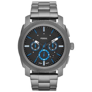 Relógio Masculino Analógico de Quartzo de Aço Inoxidável FOSSIL FS4931 Prateado