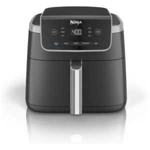 Fritadeira Ninja Air Fryer Pro 5 litros - 5 em 1 para Fritar Assar Grelhar Reaquecer e Desidratar - Tecnologia Air Crisp - Cesta Antiaderente - Cinza
