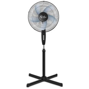 Ventilador de Coluna 3 Velocidades Ajustáveis 110v HEALSMART Oscillating 16 3 Adjustable Speed Preto