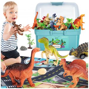Brinquedos de Dinossauros Educativos com 20 Peças para Crianças Acima de 3 Anos Kiddiworld