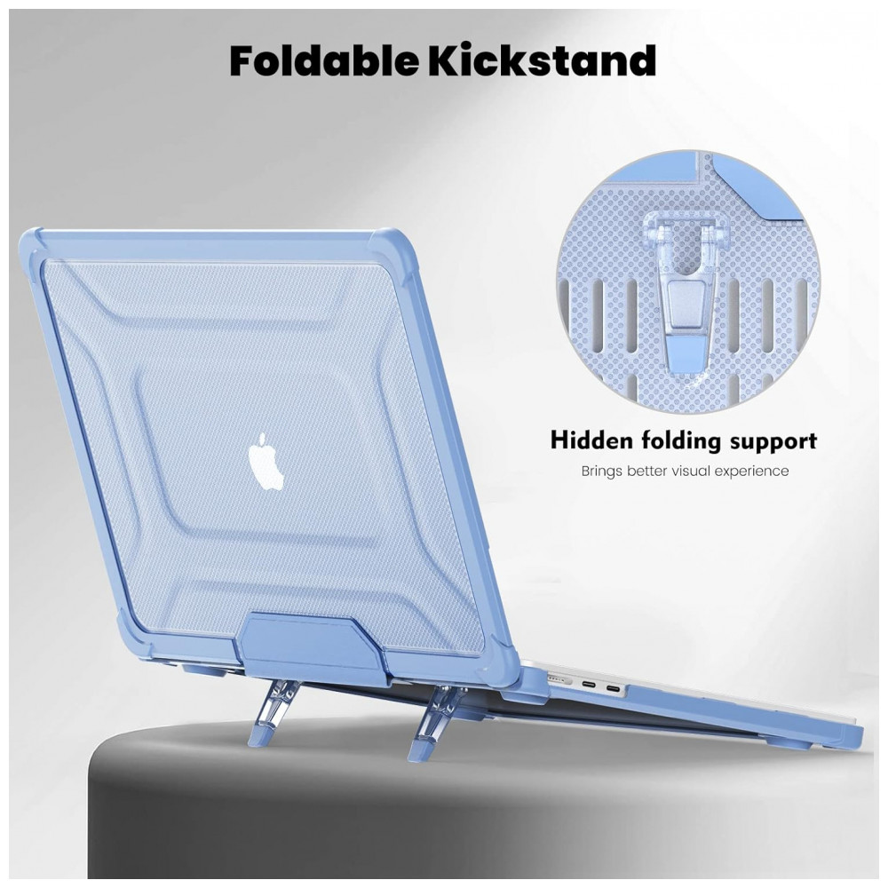 Capa Rígida Antichoque Sky Blue XK para MacBook Air 15″ (2023–2025, Modelos A3241/A3114/A2941, M2/M3/M4) – MEEgoodo - Imagem 5