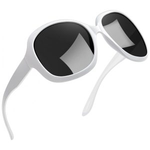 Óculos de Sol Feminino com Proteção UV Joopin B05 Branco Brilhante