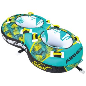 Boia Rebocável para 2 Pessoas Perfeito para Adultos e Crianças com Sistema de Kwik-Connect e 8 Alças Airhead Colorida