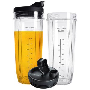 Nutri Auto IQ Copos Reposição 946ml 2 Transparente com Tampa 2 2 QUEENTRADE Ninja 2 packs Preto