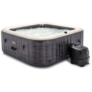 Spa Inflável Hidromassagem para 6 Pessoas com 170 Jatos de Bolha e Bomba Embutida Intex 28451EP Cinza