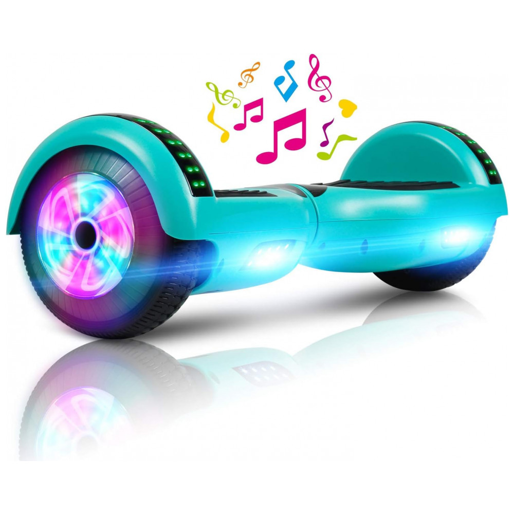 Hoverboard Elétrico Hover-1 Ultra 16 km/h, Alcance 19 km, Motor 500W, Bateria Íon-lítio, Luzes LED, Bluetooth, Modos Iniciante a Expert, Verde
