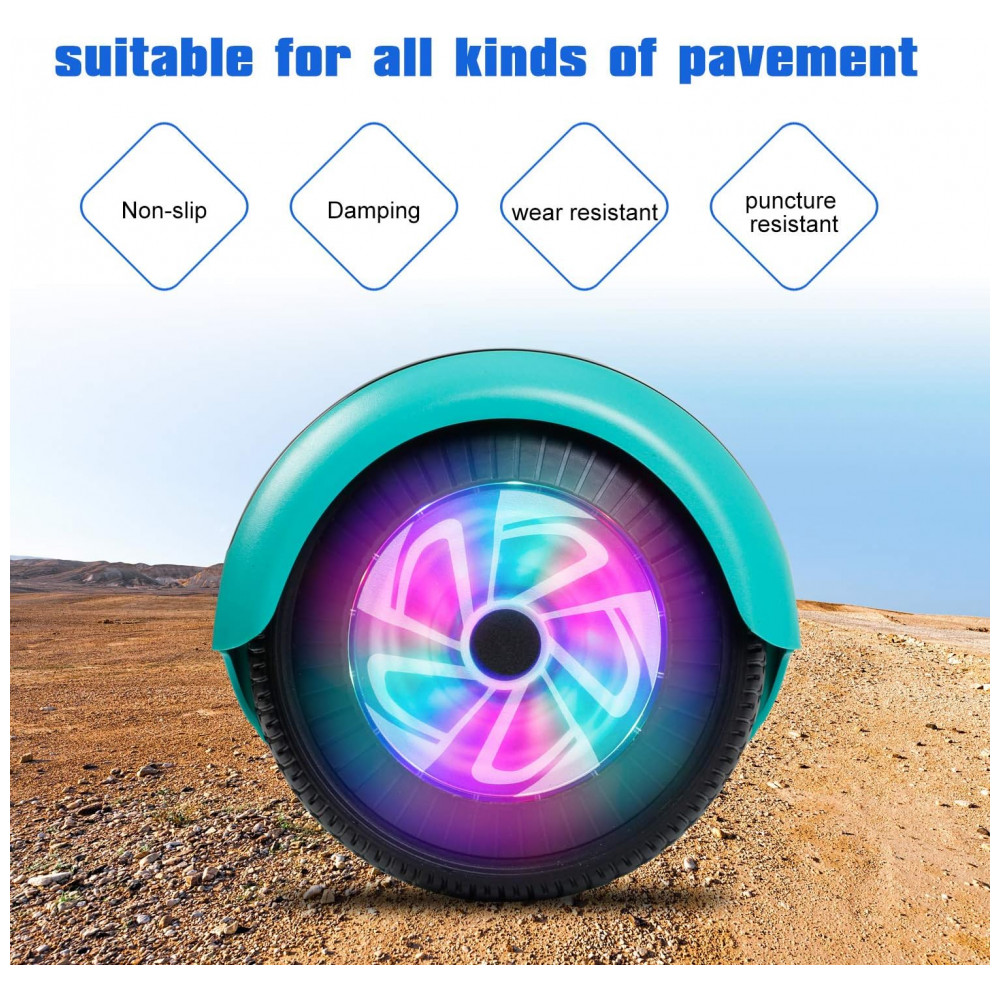 Hoverboard Elétrico Hover-1 Ultra 16 km/h, Alcance 19 km, Motor 500W, Bateria Íon-lítio, Luzes LED, Bluetooth, Modos Iniciante a Expert, Verde - Imagem 4