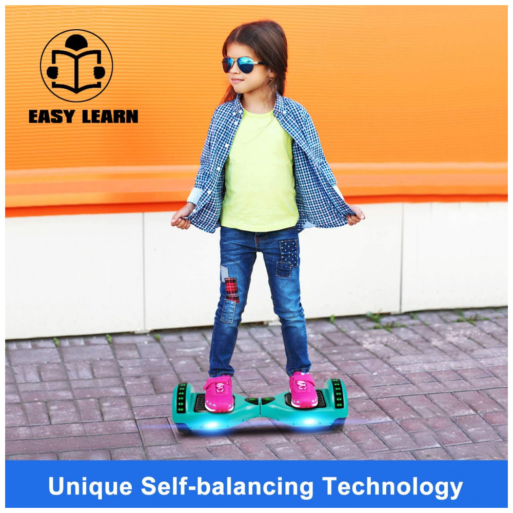 Hoverboard Elétrico Hover-1 Ultra 16 km/h, Alcance 19 km, Motor 500W, Bateria Íon-lítio, Luzes LED, Bluetooth, Modos Iniciante a Expert, Verde - Imagem 6