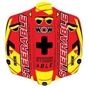 Boia Rebocável Aquática para 2 Pessoas com Bomba de Ar WOW Sports Vermelha